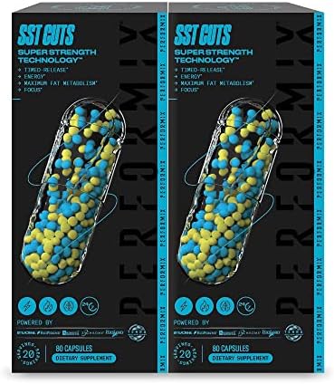 PERFORMIX SST Cuts Super Suspension Thermogenic with CLA - 2-Pack x 80 Capsules - Heightened Energy and Focus - Caffeine, Zychrome and Teacrine