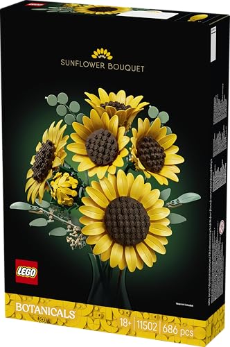 Image of LEGO Botanicals Sunflower Bouquet - Flower Decor - Housewarming Gift for Nature Lovers - 11502