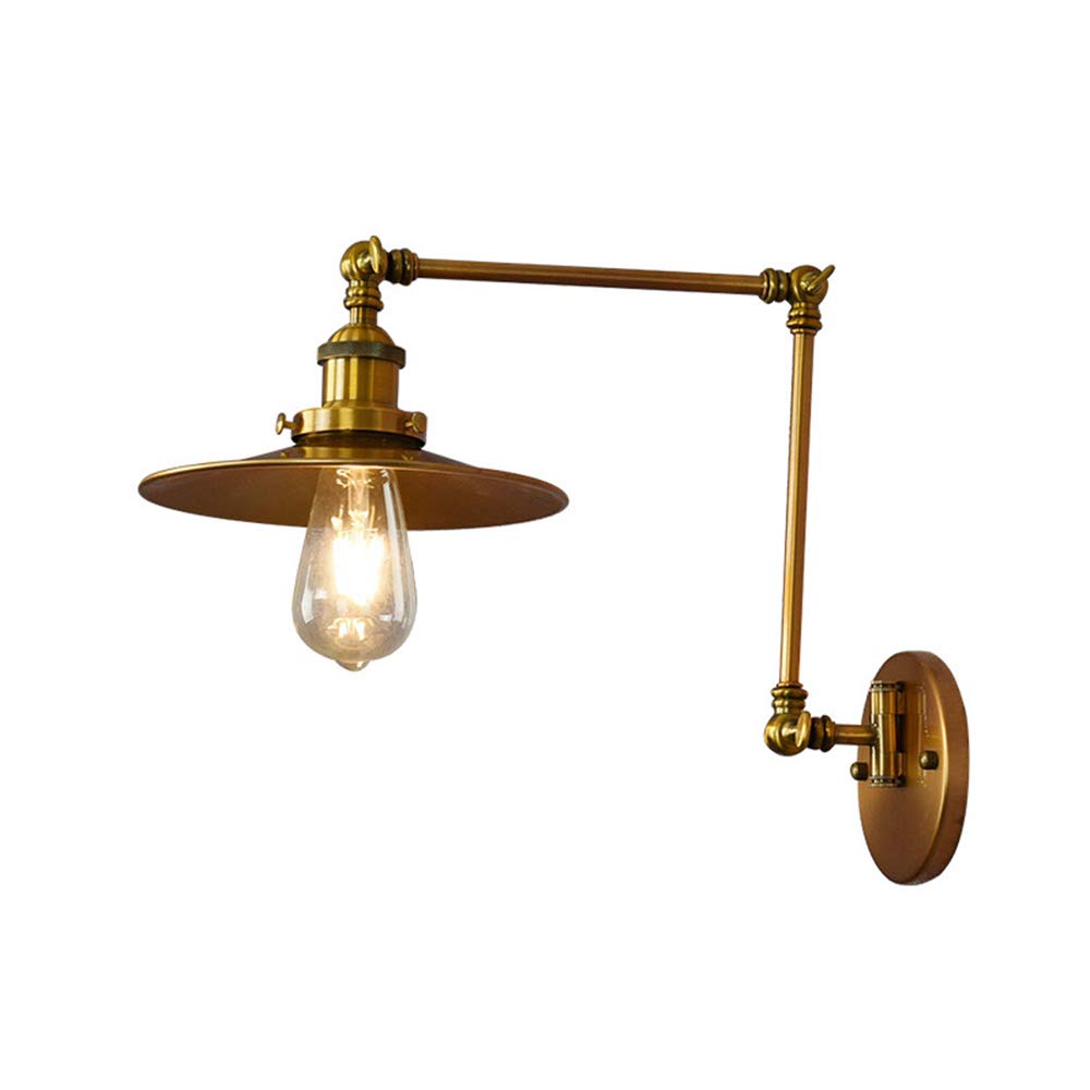 Amazon.co.jp : 億兆堂 ブラケットライト 真鍮色メッキ 1灯 アーム式