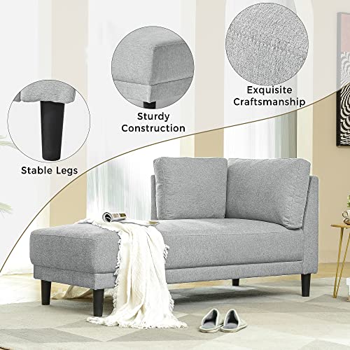 Polibi Chaise Lounge Chair, Modern Fabric 65.25'' Long Lounge Couch For Bedroom,Office,Small Living Room & Apartment, Sleeper Lounge Sofa #TOP3