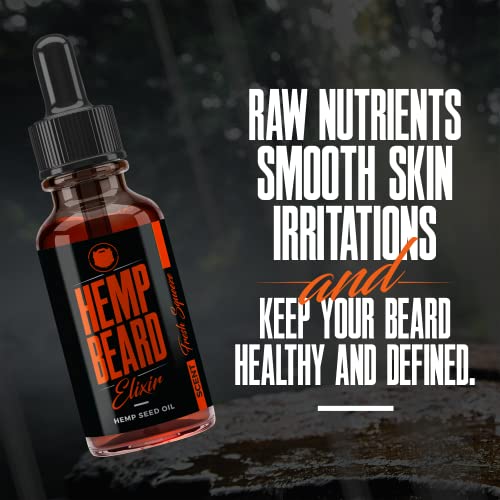 Wild Willies Enriching Beard Oil Soften, Shape & Shine Your Hair - Fresh Squeeze Citrus Scent - Pure Hemp Seed Oil, Jojoba Oil & Argan Oil - Beard Conditioning Oil For Men, 1 Oz #TOP1