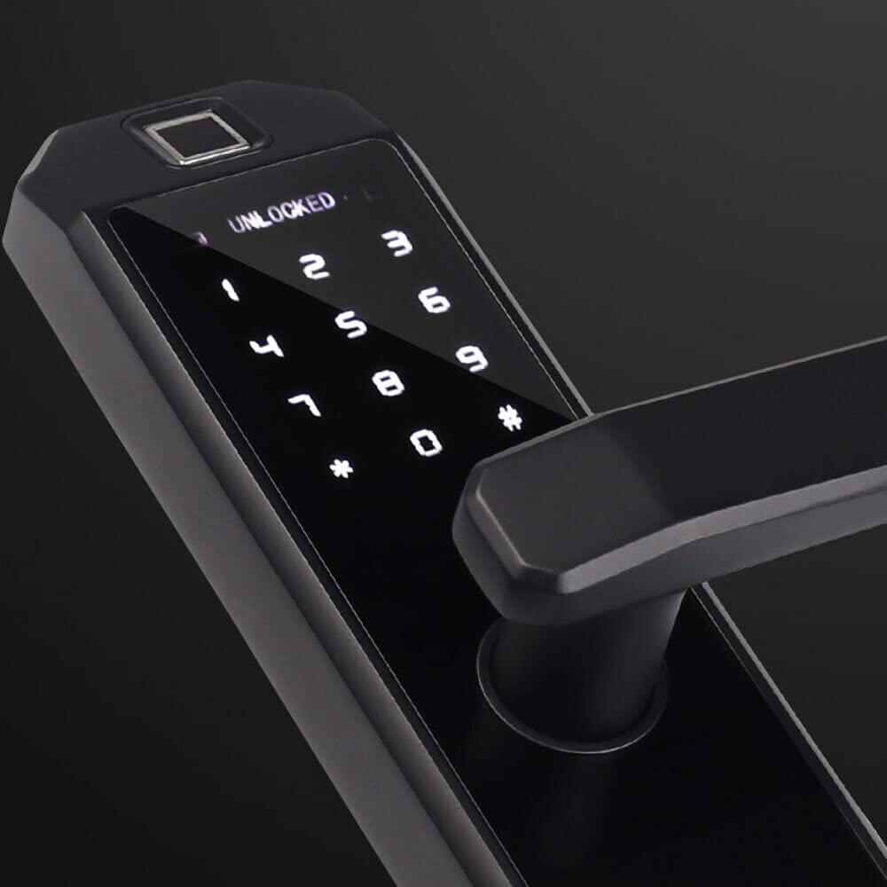 Serratura per porta con impronte digitali e riconoscimento del codice numerico e app Smart Lock per porte interne