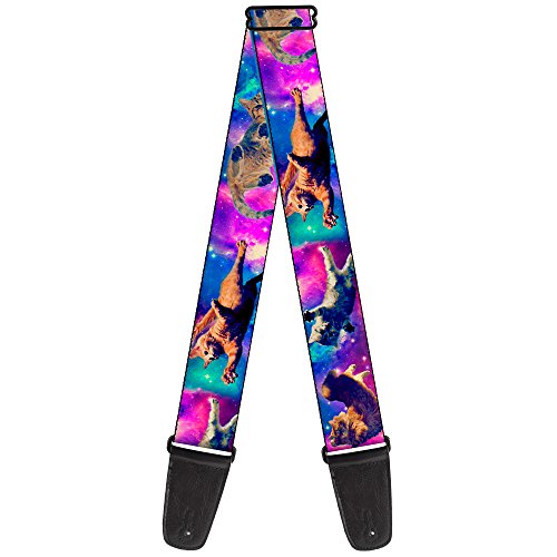 Buckle-Down Guitar Strap Cats In Space Pinks Blues 2 Inches Wide #TOP21