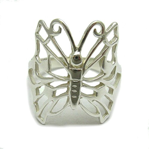 Bague en argent massif 925 papillon anti-ternissement pour peau sensible de femme