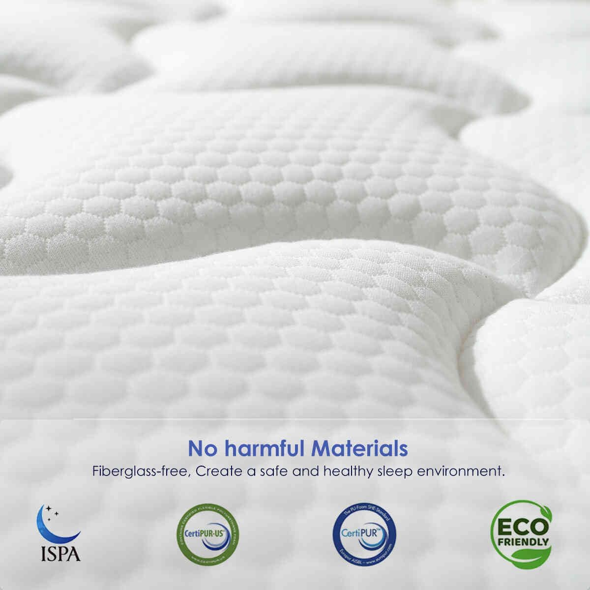 QUEEN ROSE Full Size Mattress, 10 Inch Hybrid Mattress in a Box, Cooling Full Bed with Gel Memory Foam & Individual Pocket Innerspring, Medium Firm CertiPUR-US Certified- Fiberglass Free