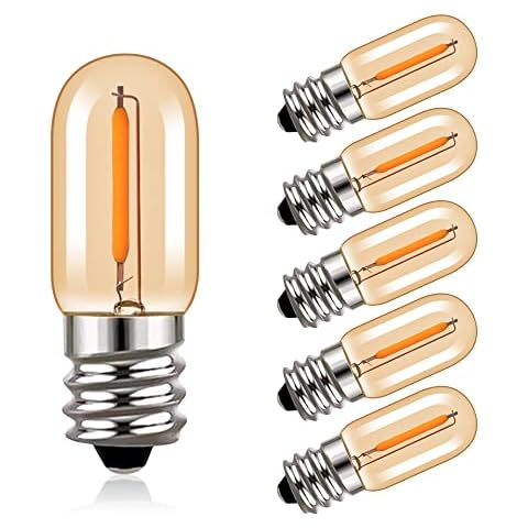 Hcnew T16 E12 Mini Bombilla LED 1W Blanco Cálido Cover