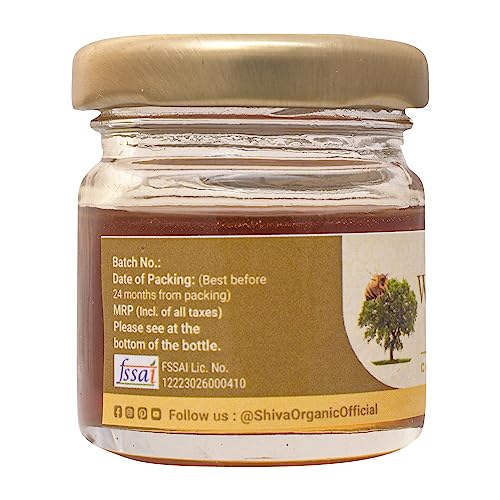 Image of Shiva Organic Raw Wild Forest Flower Honey 50g | 100% Pure NMR Tested | Raw and Unprocessed