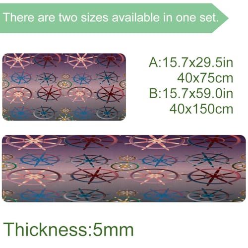 Alfombrillas de cocina absorbentes y lavables con base antideslizante pack de 2 3