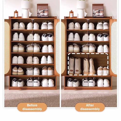 Meuble de rangement en bambou et rotin d'intérieur simple et durable