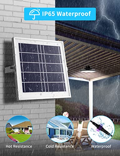Solar-Hängeleuchte für den Innen- und Außenbereich – Solar-Bewegungsmelder, batteriebetrieben, Kronleuchter, LED… – Bild 4