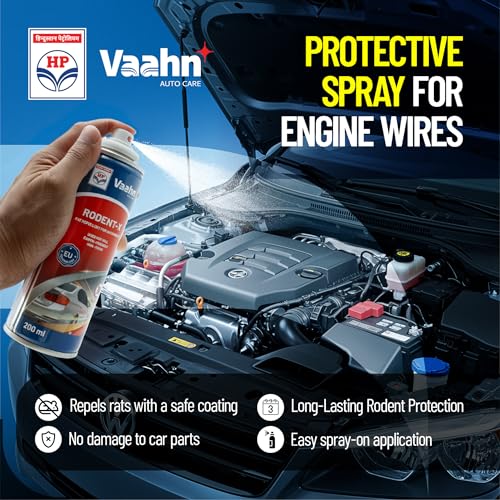 Image of HP Vaahn Rodent-X Rat Repellent Spray for Car - 200ml | Rodent Spray for Car | Non-Toxic, Bitter Coating | Deters Without Harming Rats | Long-Lasting Protection for Engine & Wires
