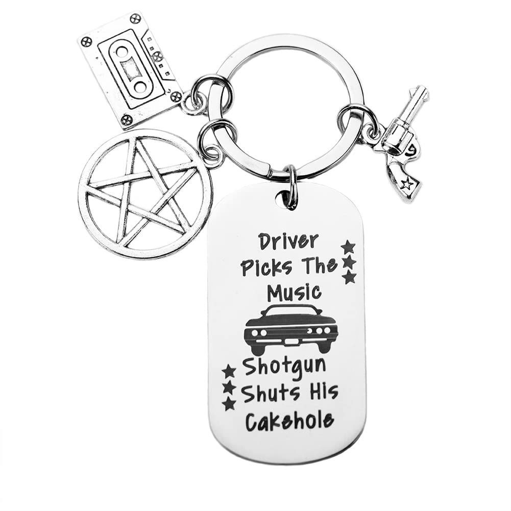 Supernatural Fans Gifts for Women Men TV Show Lover Birthday Gifts for Best Friend Keyring for Boys Girls Funny Presents for Her Him
