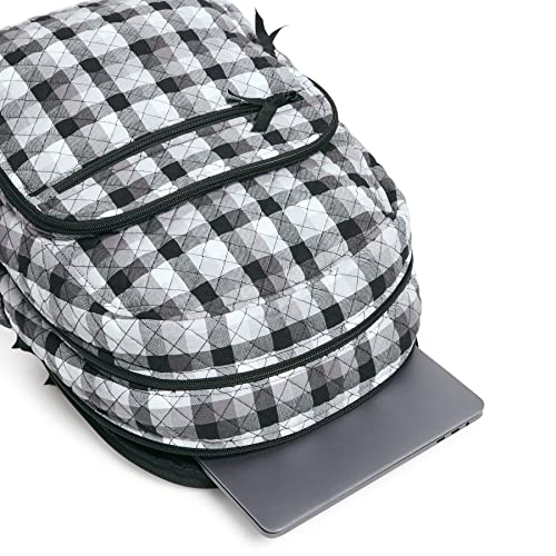 Image of Vera Bradley Women's Cotton Campus Backpack, Kingbird Plaid, One Size