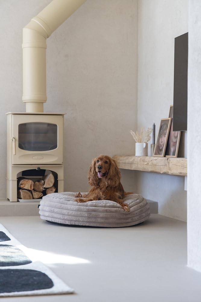 Designed by Lotte Reza, Hundekissen, Rund, Beige, 80x80x20 cm