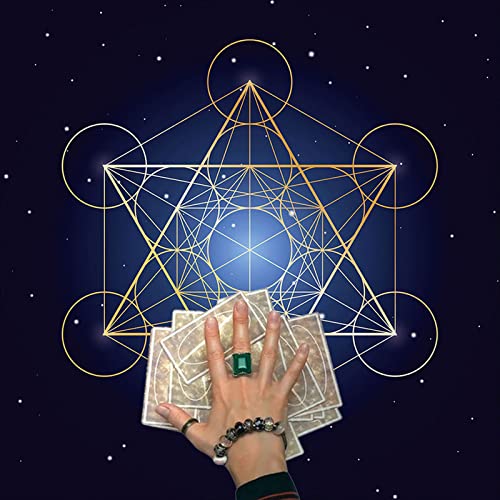 Fahoujs Divination Cards Table Cloth Tapestry Altars Tarot Card Cloth Tablecloth Astrology Tarot Square Deck Cloth Divination Cards Table Cloth