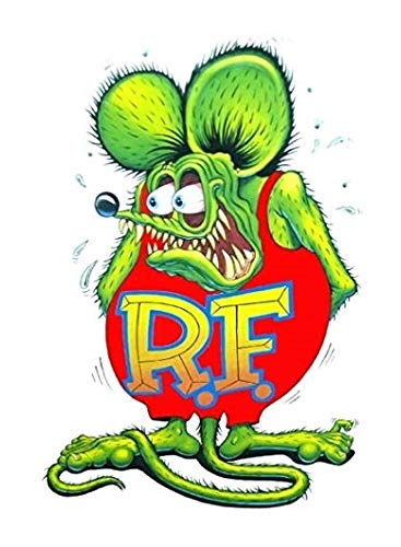 (Set of 3) Rat Fink Printed Decal Sticker - Sticker Graphic - Auto, Wall, Laptop, Cell, Truck Sticker for Windows, Cars, Trucks