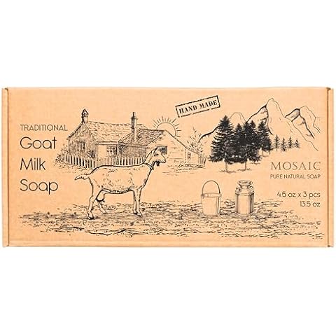 Natural Goat Milk Soap Bar for Sensitive Skin, Goats Milk Body Soap, Bar Soap, and Body Wash for Nourishing Hydration (3) Cover