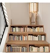 Amazon.com: funlife 14pcs Peel and Stick Vintage Bookshelf Stair Riser ...