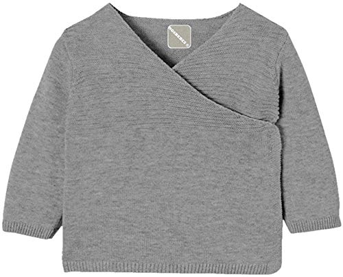 NOSBEBES ® Fabriqué en EUROPE, Ensemble pour bébé Brassière en Tricot, idée cadeau naissance pour bébé, BRASSIERE maternité, (BRASSIERE GRIS 0 MOIS)