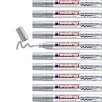 Edding 751 Gloss Paint Marker - Violet Metallic - 1 Paint Marker - Round Nib 1-2 Mm - Paint Pen For Glass, Pebbles, Wood, Plastic, Paper - Waterproof, High Coverage