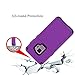 ACXLIFE Sumsung Galaxy S9 Case, Galaxy S9 Case Shockproof Heavy-Duty Protective Hybrid Cover with Card Slot Holder and Opened Back Mirror & Kickstand Case for Samsung (Purple-B)
