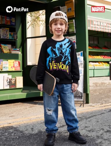 Disney Marvel Venom Boy Black Sweatshirt Toddler Girl Pullover Top 2 Years - image 2