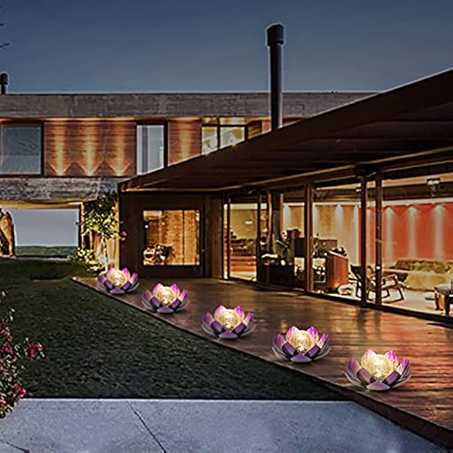 Huaxu Solar Lights Purple Lotus