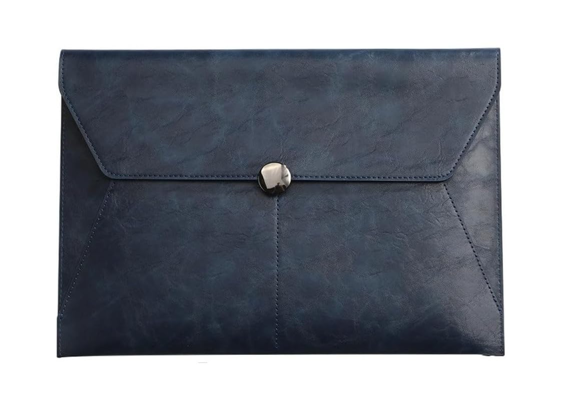 Etui na dokumenty ze skóry PU, organizer na dokumenty, koperta, wielokolorowe, 240 x 347 mm, opakowanie 2 szt.(Blue)
