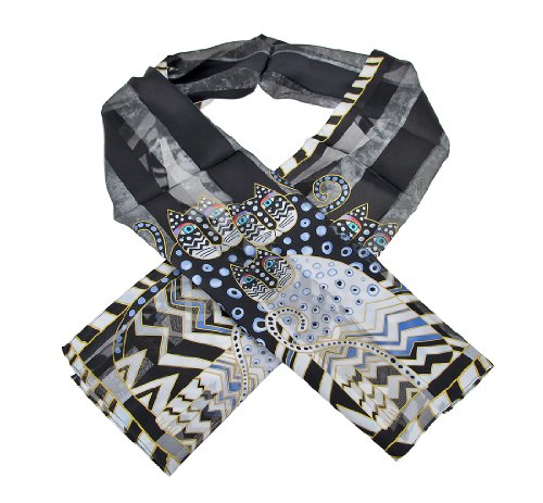 Laurel Burch Scarves, Polka Dot Cats Classic (LBS2-173)