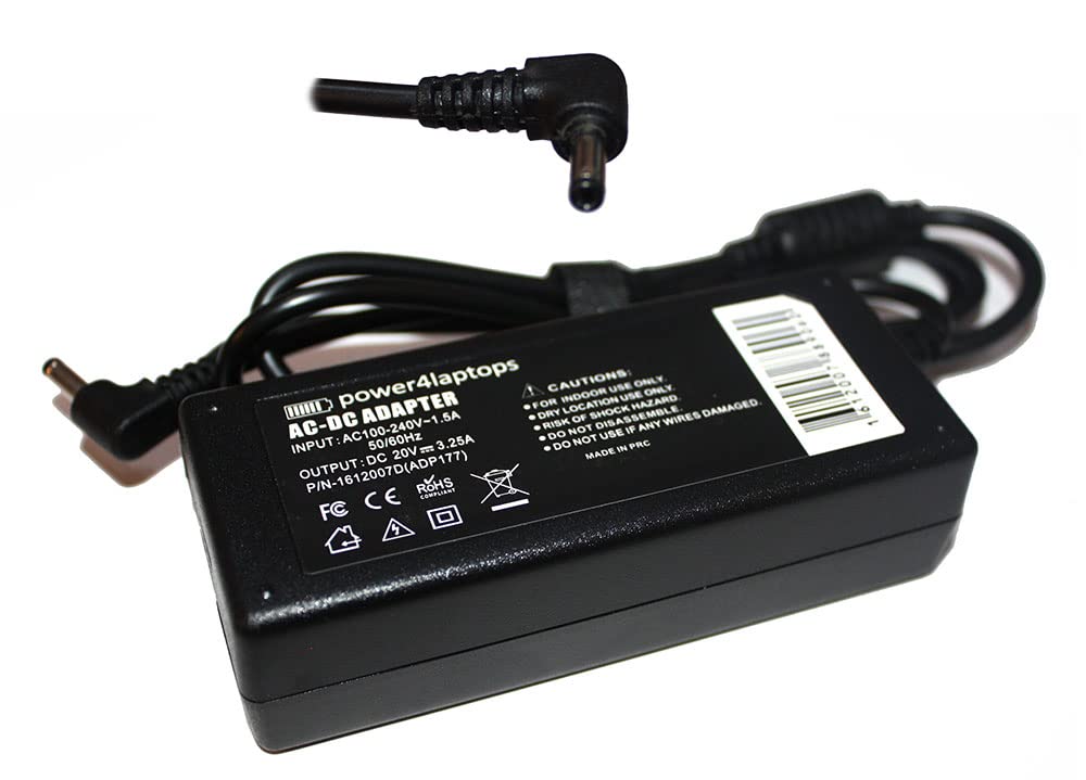 Power4Laptops AC Adapter Laptop Charger Power Supply Compatible