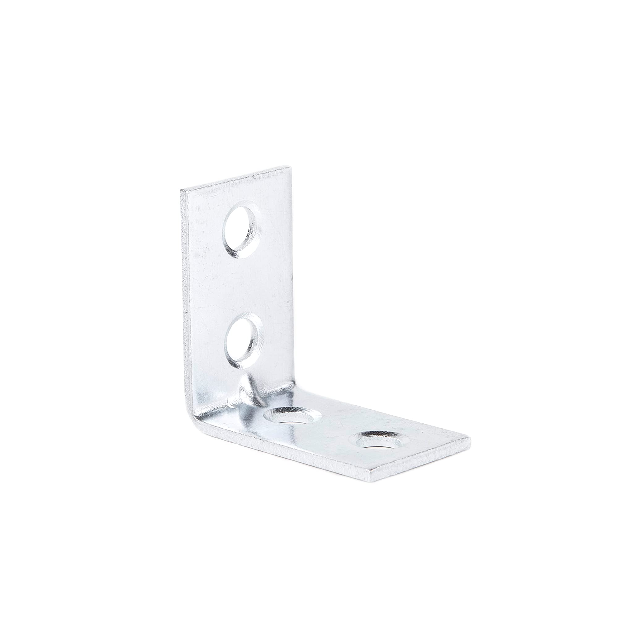 Corner Brace Birsppy (Pack Of 50 Pcs) 25 X 25 Mm Hardware Bright Zc Zinc Plated Corner Joint 90 Degree Braces Brackets Plates