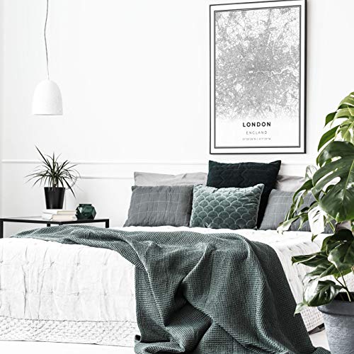 Skanndi London Area Map Print, England United Kingdom Uk Map Art Poster, Modern Wall Art, Street Map Artwork 9X11 #TOP4