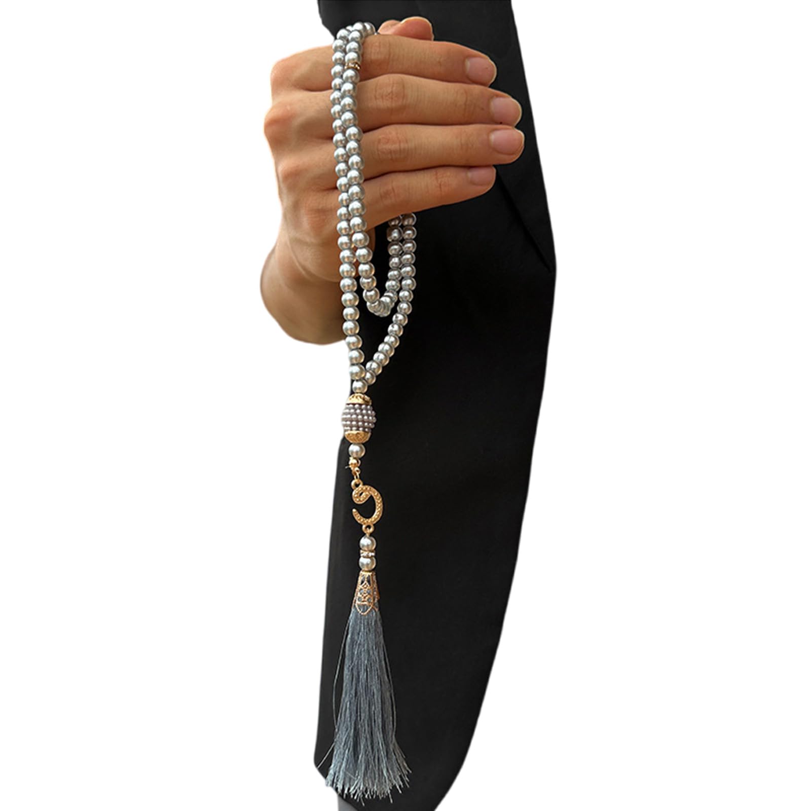 ZBIianxer 99 Beads Muslims Tasbih Prayer Artificial Pearls Glass Perfect for Daily Dhikr and Religious Ceremonies Use Islams Prayer Tasbih
