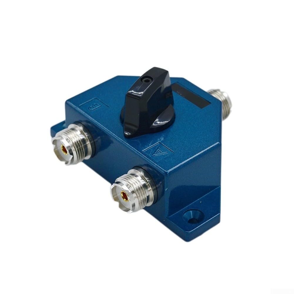 Commutateur coaxial CA201 2 positions 1.8-600MHz Manuel Antenne Outil avec SO239 UHF Femelle Connecteur pour Radio Amateur et Surveillance Station de Base