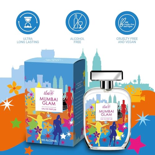Image of Iba Eau De Parfum - Mumbai Glam, 100 ml, Perfume Spray | Long Lasting Floral & Fruity Fragrance For Women | Skin Friendly Fresh Perfume for Everyday Fragrance | Alcohol-Free | Halal Certified & Vegan