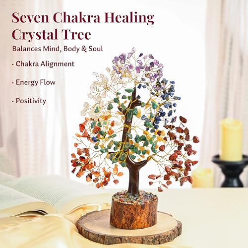 Crocon® 7 Chakra Crystal Tree Gifts, Spiritual Birthday Gifts for Women & Men | Home Decoration & Crystal Gift, Meditation & Yoga Room Decor | Presents for Mum, Sister, Grandma Ideas, house warming - Image 5