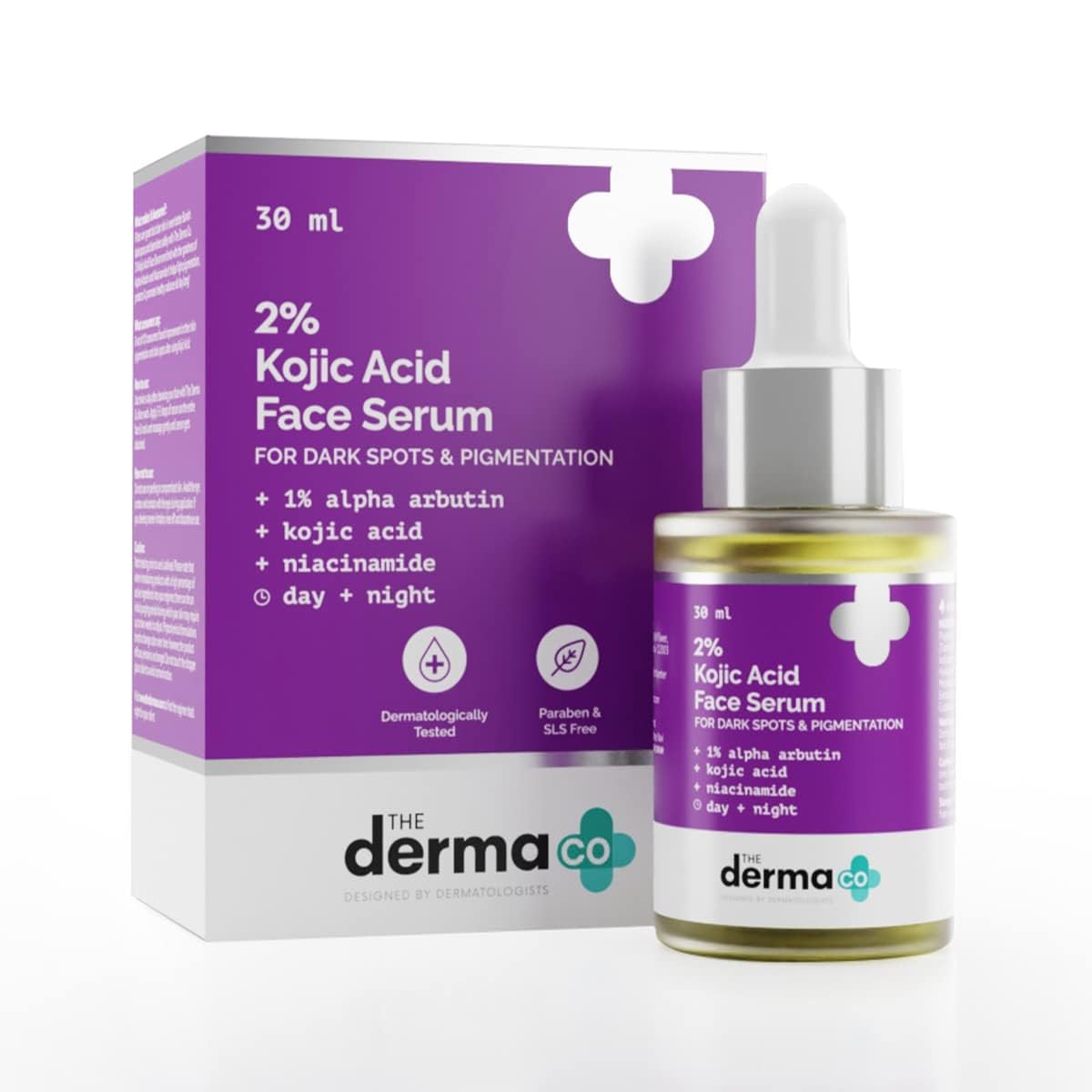 The Derma Co2% Face Serum | with 1% Alpha Arbutin & Niacinamide | Paraben & SLS Free | Day & Night Use | 1.01 Fl Oz (30ml)