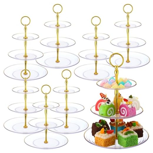 8 Pack Tiered Cupcake Stand Set