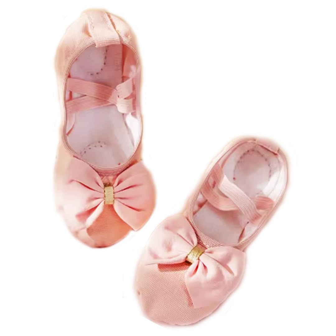 Zapatillas de ballet para niñas y niños con suela partida de lona para danza y yoga