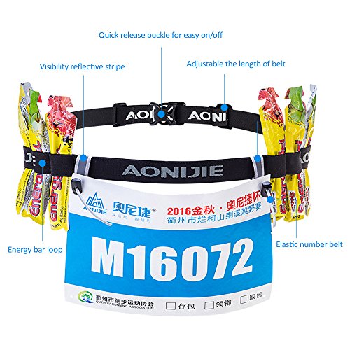 Pacote de cintura, Andoer Triathlon Marathon Race Number Belt Esporte ao ar livre Motor Corrida Cicl