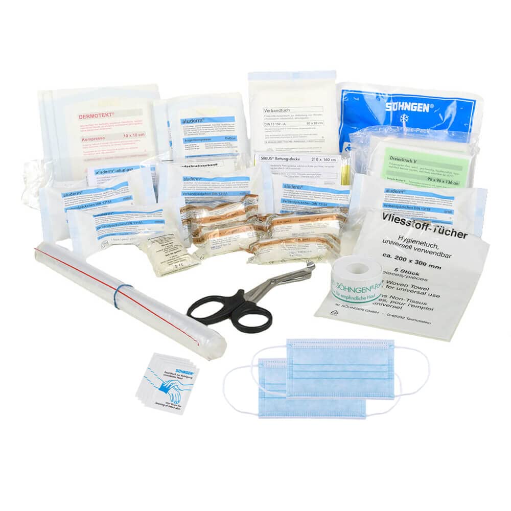 Erste-Hilfe Basic Set DIN 13157, SÖHNGEN, inkl. Verbandbuch, Art.-Nr. 608704 | Erste Hilfe Station | Erste Hilfe Set | Erste Hilfe Komplettpaket