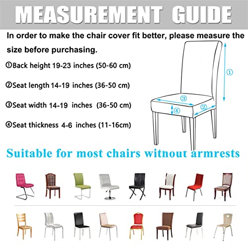 HZDHCLH Chair Covers Set of 4/6 Stretch Modern Chair Slipcovers for Dining Room Kitchen Wedding Party Washable Chair Protector(Bamboo leaves,4pcs) - Image 4