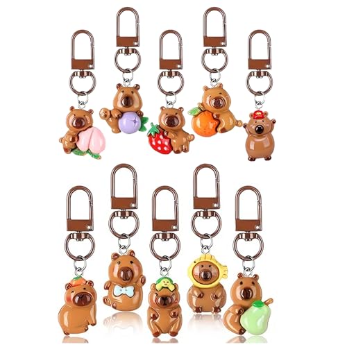 Floruvia 30 Piezas Conjunto De Llavero Adorable De Capibara, Regalo De Fiesta De Capibara, Colgante De Bolsas Para Mujeres, Amantes De Los Animales