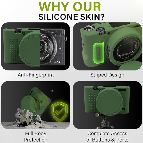 Funda de silicona para cámara Sony RX100 VII verde miniatura 3