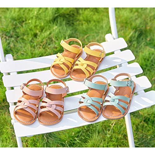 Image of Felix & Flora Toddler Girl Sandals - Little Girl Easter Dress Shoes Lightweight Open Toe Beach Holiday Flats
