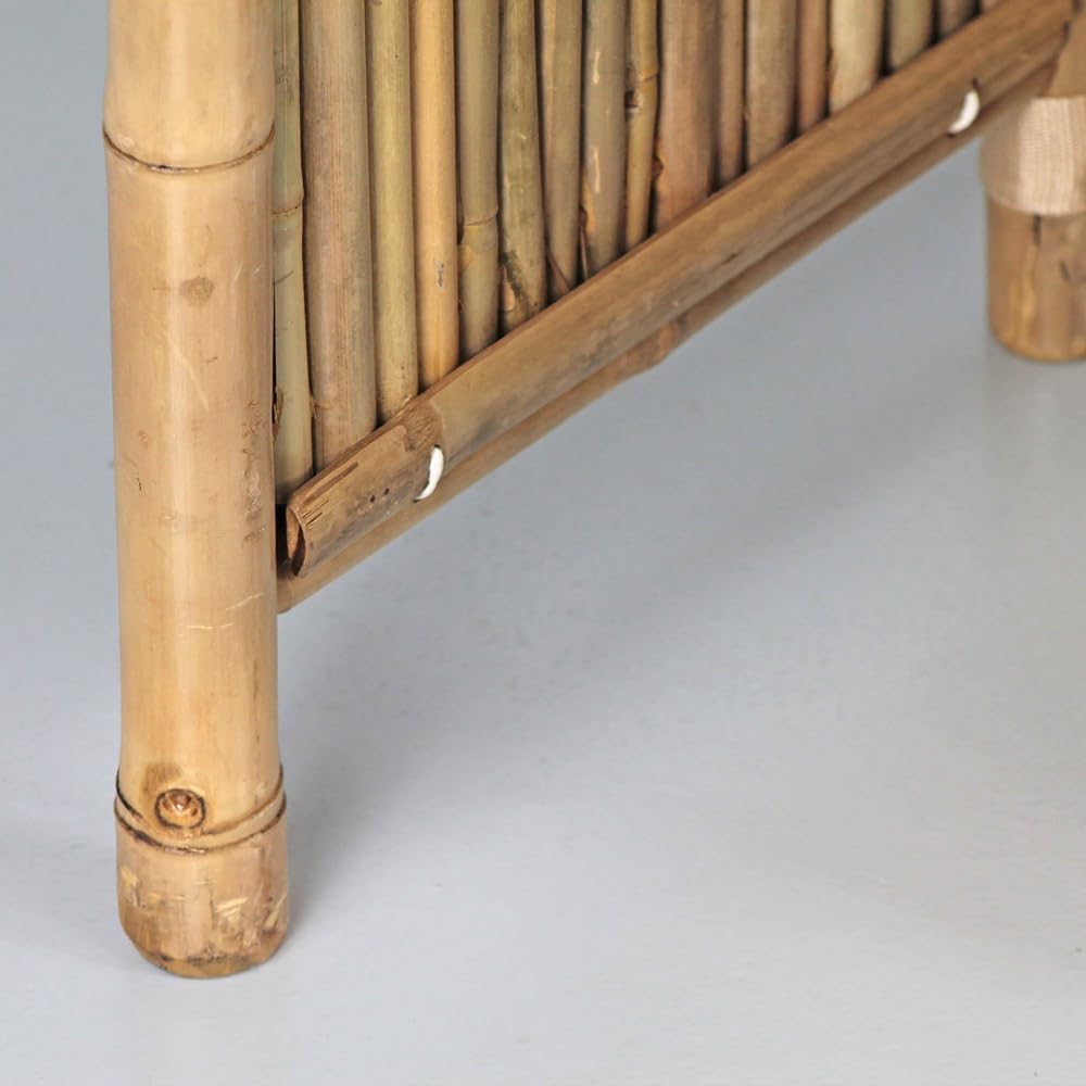 Brigros - Paravento da Esterno in Bamboo Naturale, Separè Frangivista Pieghevole per Giardino Terrazzo e Balcone, Schermo Privacy Decorativo, 3 Pannelli 120x180 cm