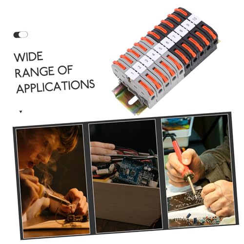 Kits de bloques de terminales de riel DIN Mobestech con conectores eléctricos AWG 7