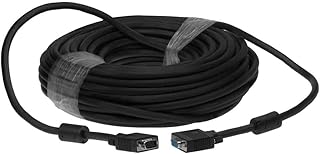 SF Cable, 100ft HD15 SVGA M/F Monitor Extension Cable with Ferrite Bead Black