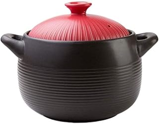 Ceramics Casserole Casserole Bowl with Lid Country Style Soup Stew Glazed Clay Pot Crocks High Heat Resistant Soup Large Capacity Soup Pot