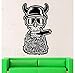 Produktbild Einzigartiges Design Schädel Wandtattoo Motorrad Helm Wandaufkleber Vinyl Aufkleber Kunst Wohnzimmer Sofa Hintergrund Dekor Tapete 56X97cm